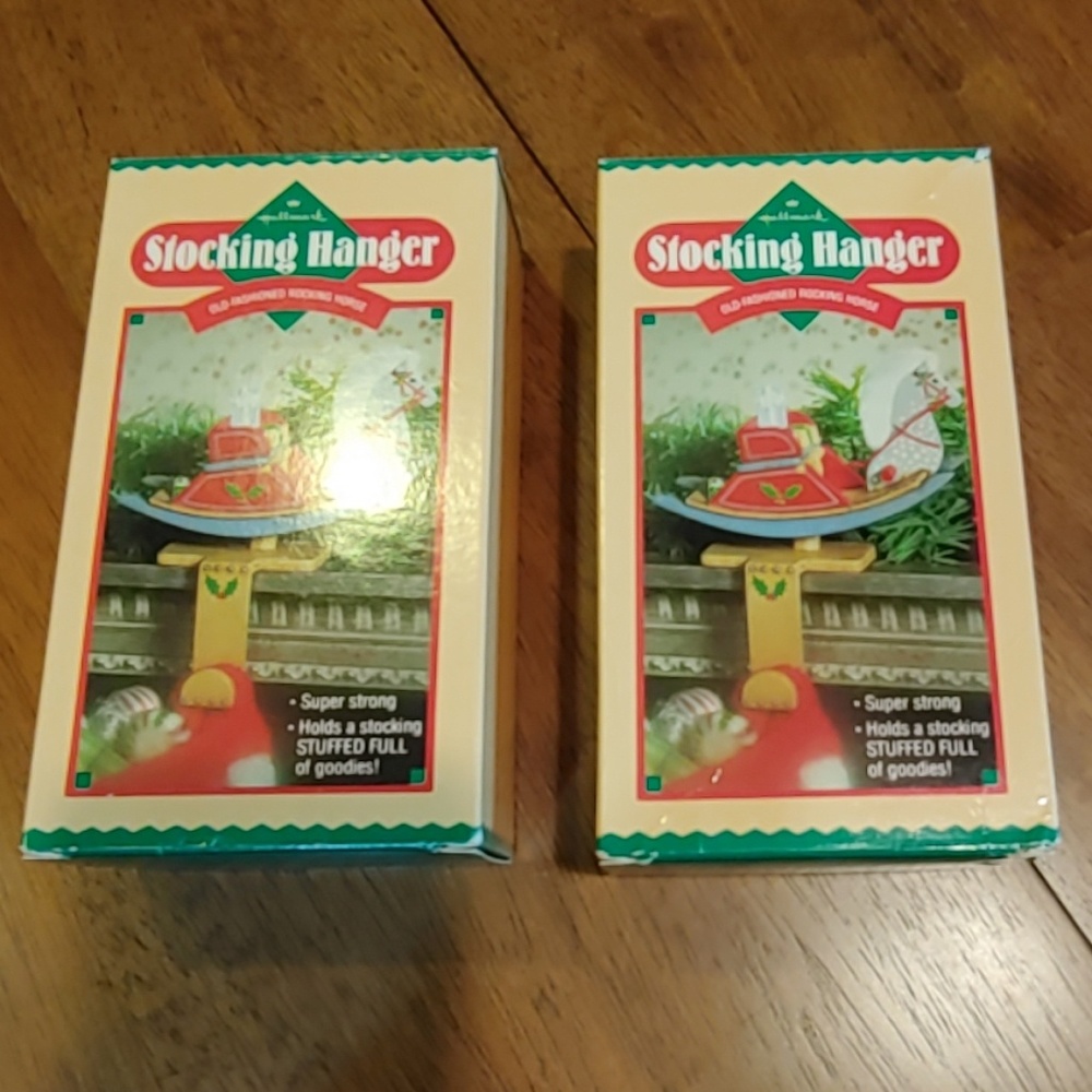 Vintage Hallmark Rocking Horse stocking holders
